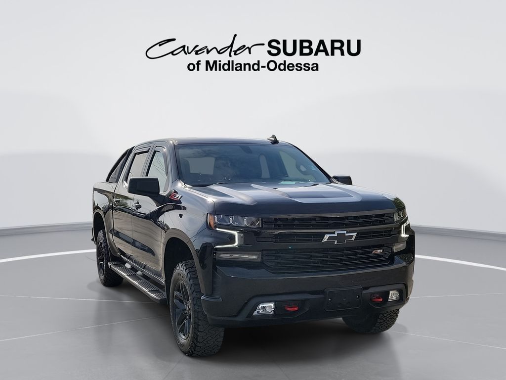 Black 2021 Chevrolet Silverado 1500 LT Trail Boss Crew Cab 4WD Pickup Truck Four-Wheel Drive Automatic