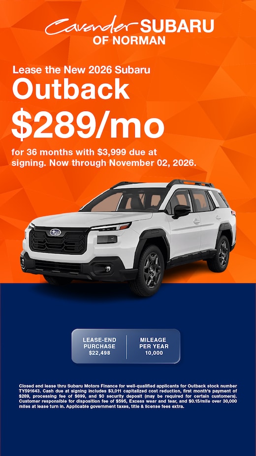 New Subaru Vehicle Specials in Oklahoma City | Cavender Subaru of