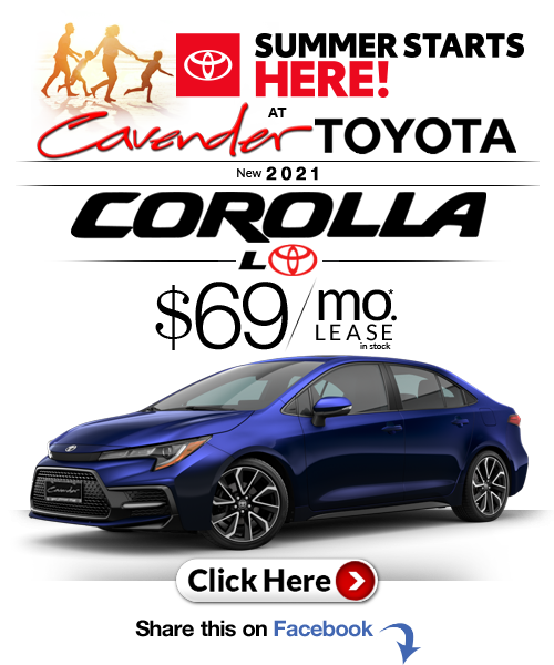 Click Here for Availability and
Pricing from Cavender Toyota