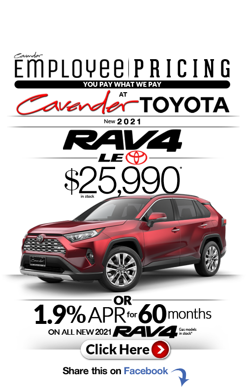 Click Here for Availability and
Pricing from Cavender
Toyota