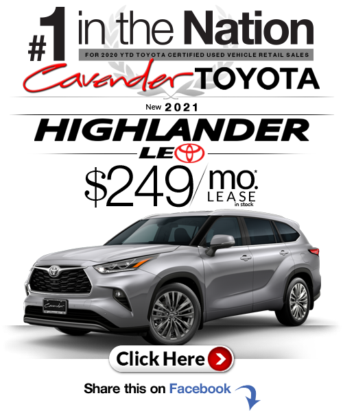 Click Here for Availability and
Pricing from Cavender Toyota