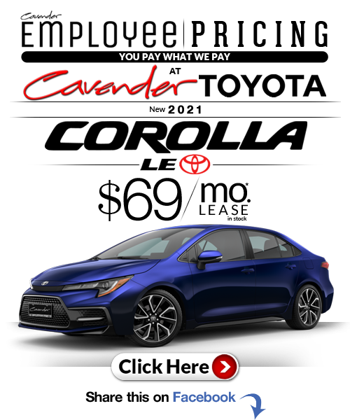 Click Here for Availability and Pricing from Cavender Toyota