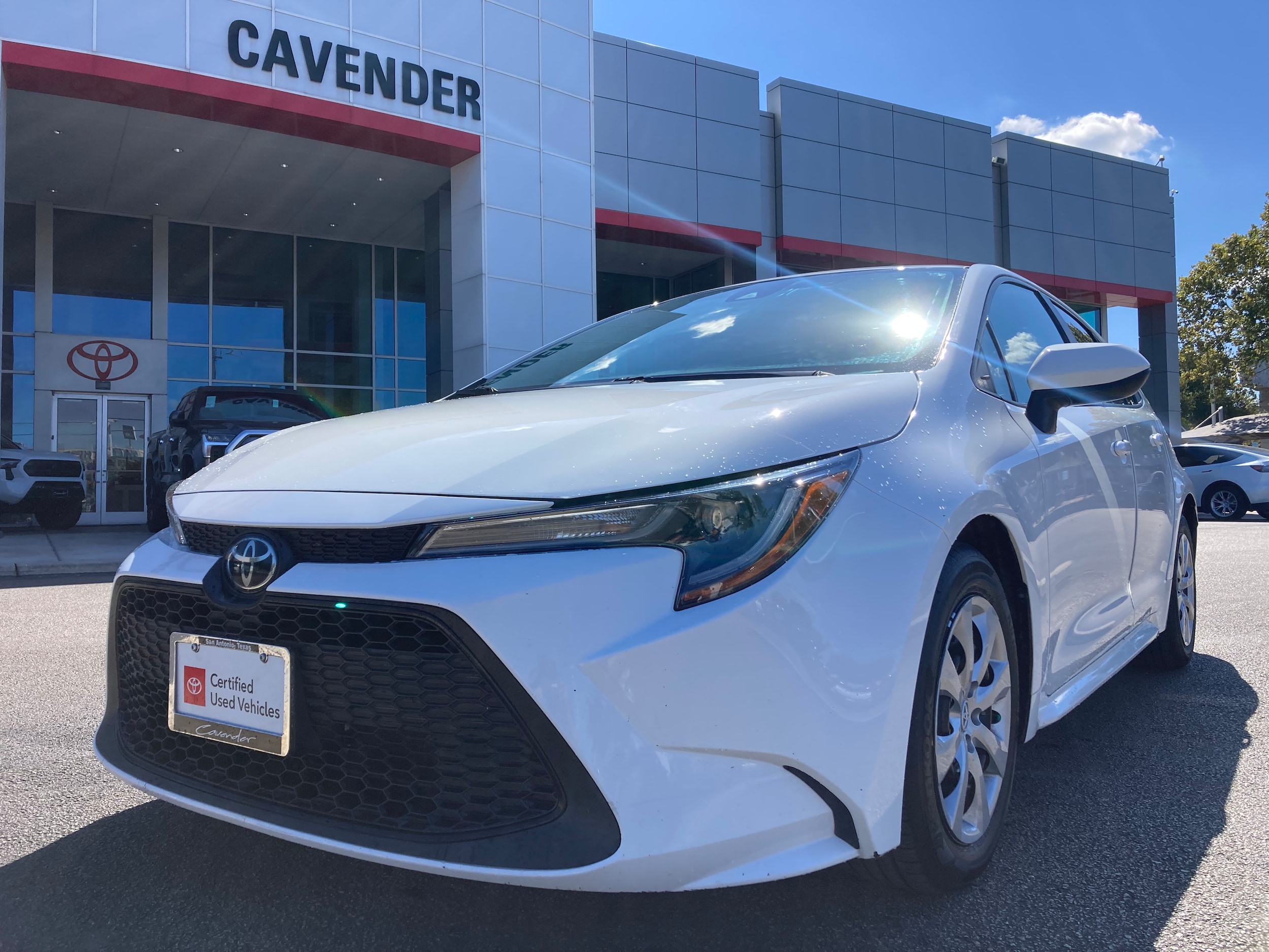 Certified 2021 Toyota Corolla LE with VIN 5YFEPMAE2MP154756 for sale in San Antonio, TX
