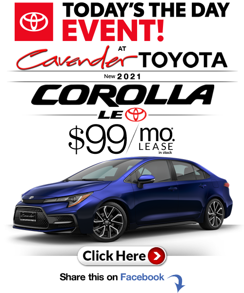 Click Here for Availability and Pricing from Cavender Toyota