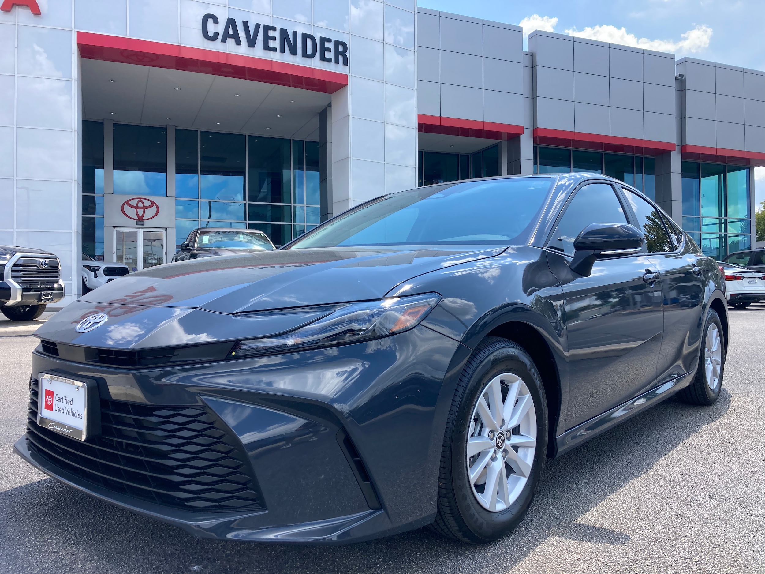 Certified 2025 Toyota Camry LE with VIN 4T1DAACK8SU041792 for sale in San Antonio, TX