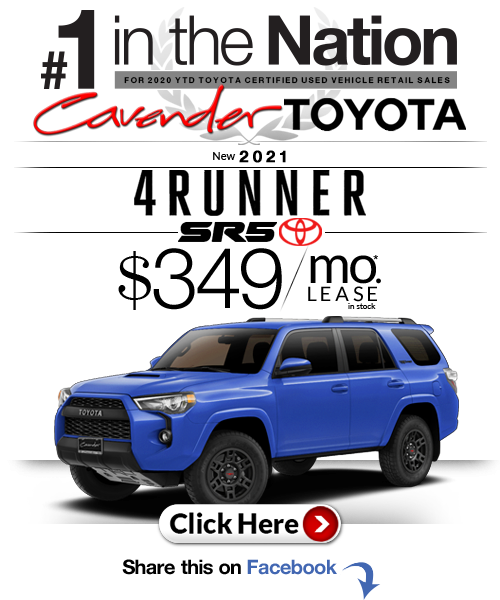 Click Here for Availability and
Pricing from Cavender
Toyota