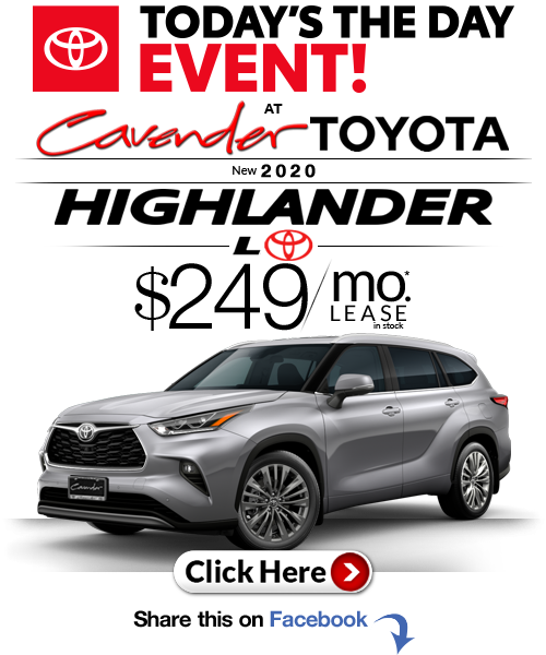 Click Here for Availability and
Pricing from Cavender Toyota