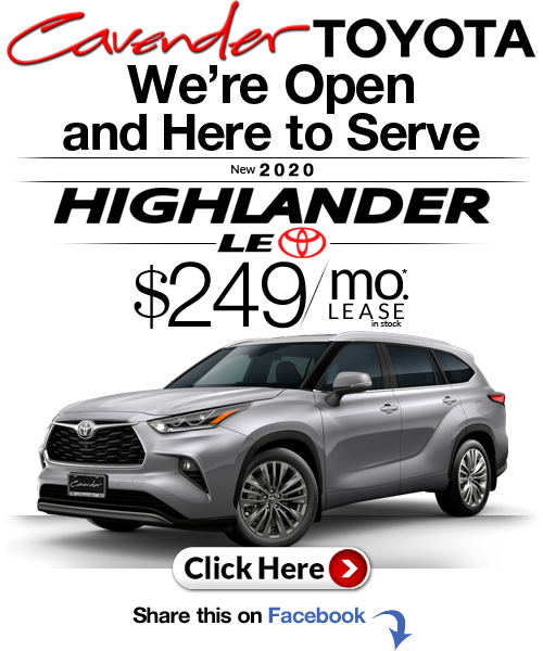 Click Here for Availability and
Pricing from Cavender Toyota