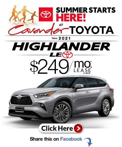Click Here for Availability and
Pricing from Cavender Toyota