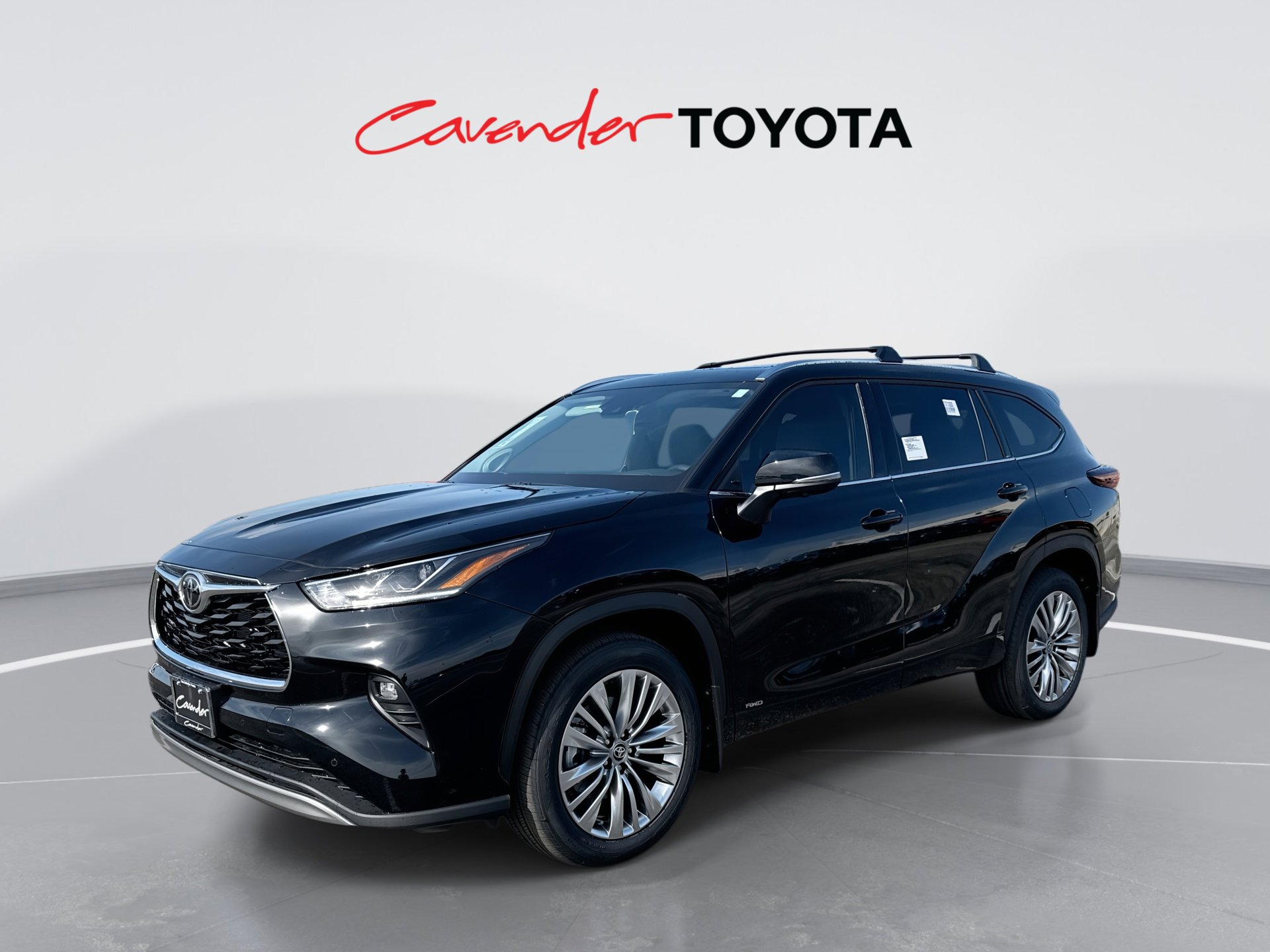 Midnight Black Metallic 2026 Toyota Highlander Hybrid Platinum AWD SUV / Crossover All-Wheel Drive Continuously Variable Transmission