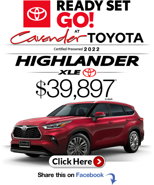 Click Here for Availability and Pricing from Cavender Toyota