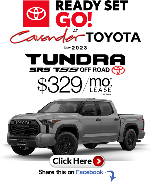Click Here for Availability and Pricing from Cavender Toyota