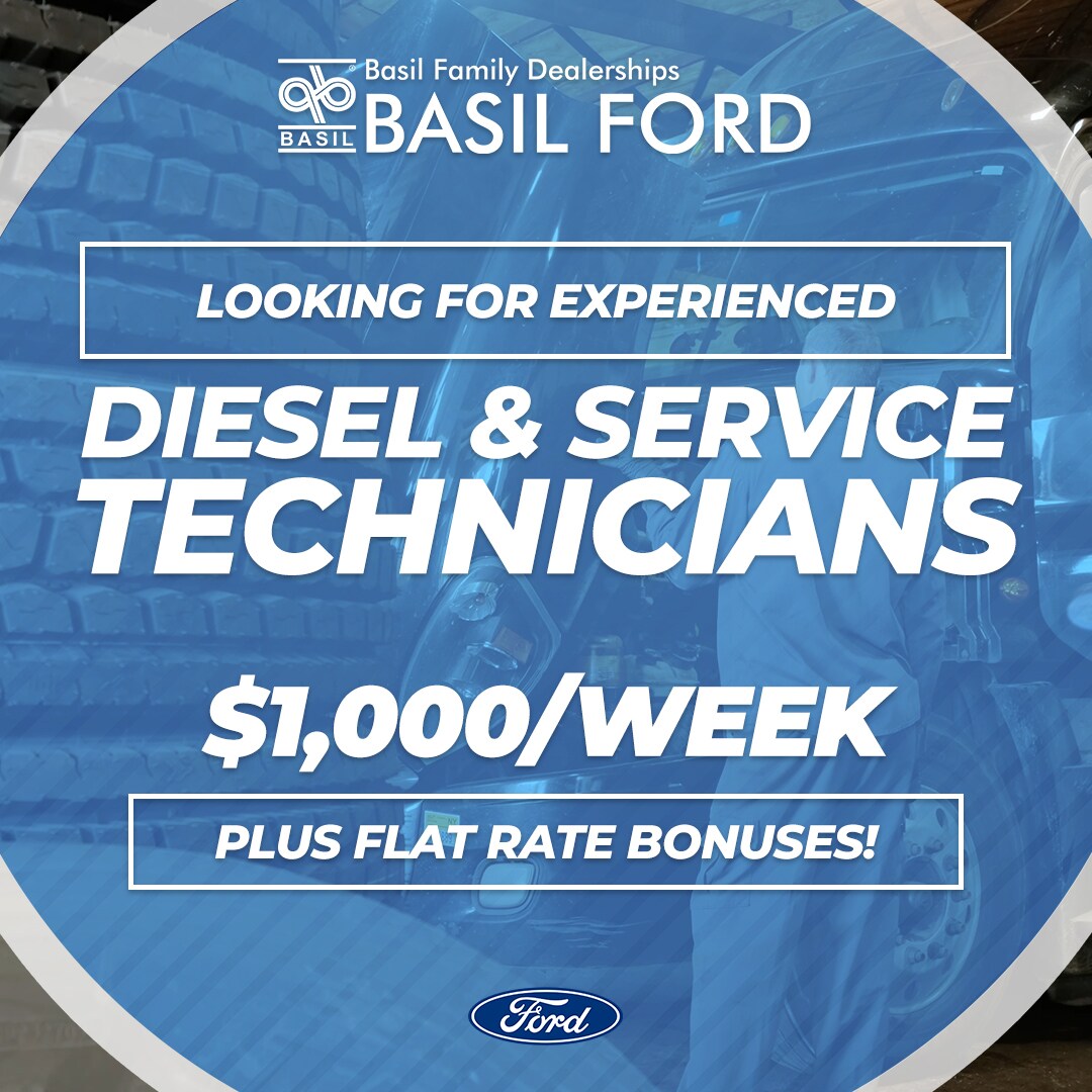 Career Opportunity Diesel & Service Technicians Basil Ford