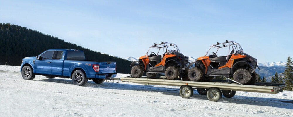 2022 Ford F-150 towing ATVs