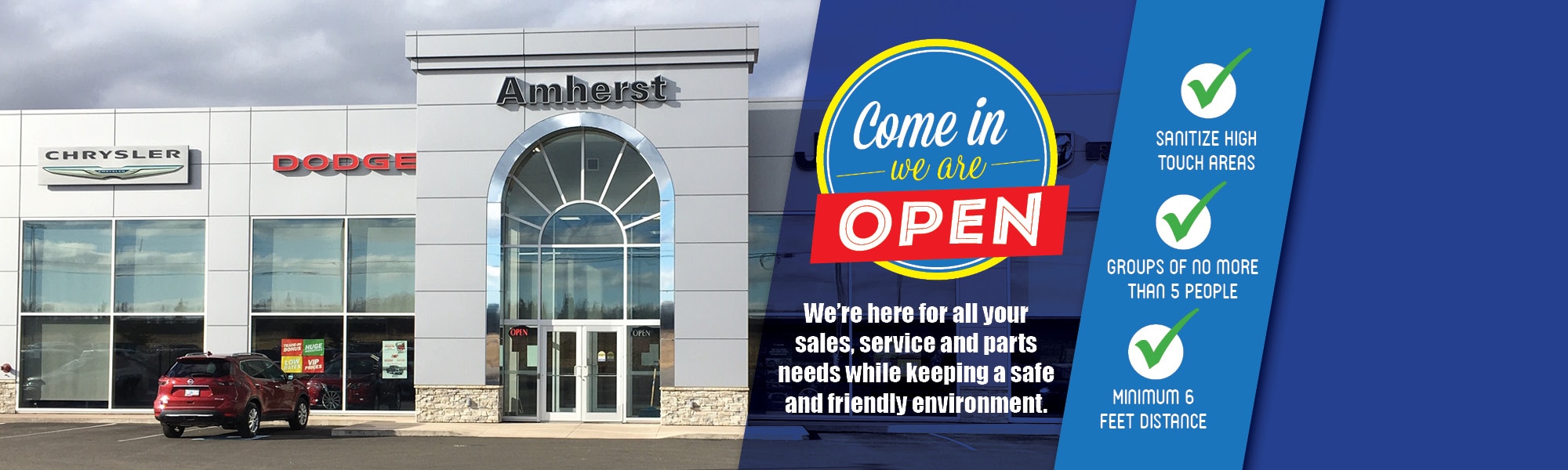 New Jeep, Dodge, FIAT, Chrysler, RAM Dealership in Amherst, NS