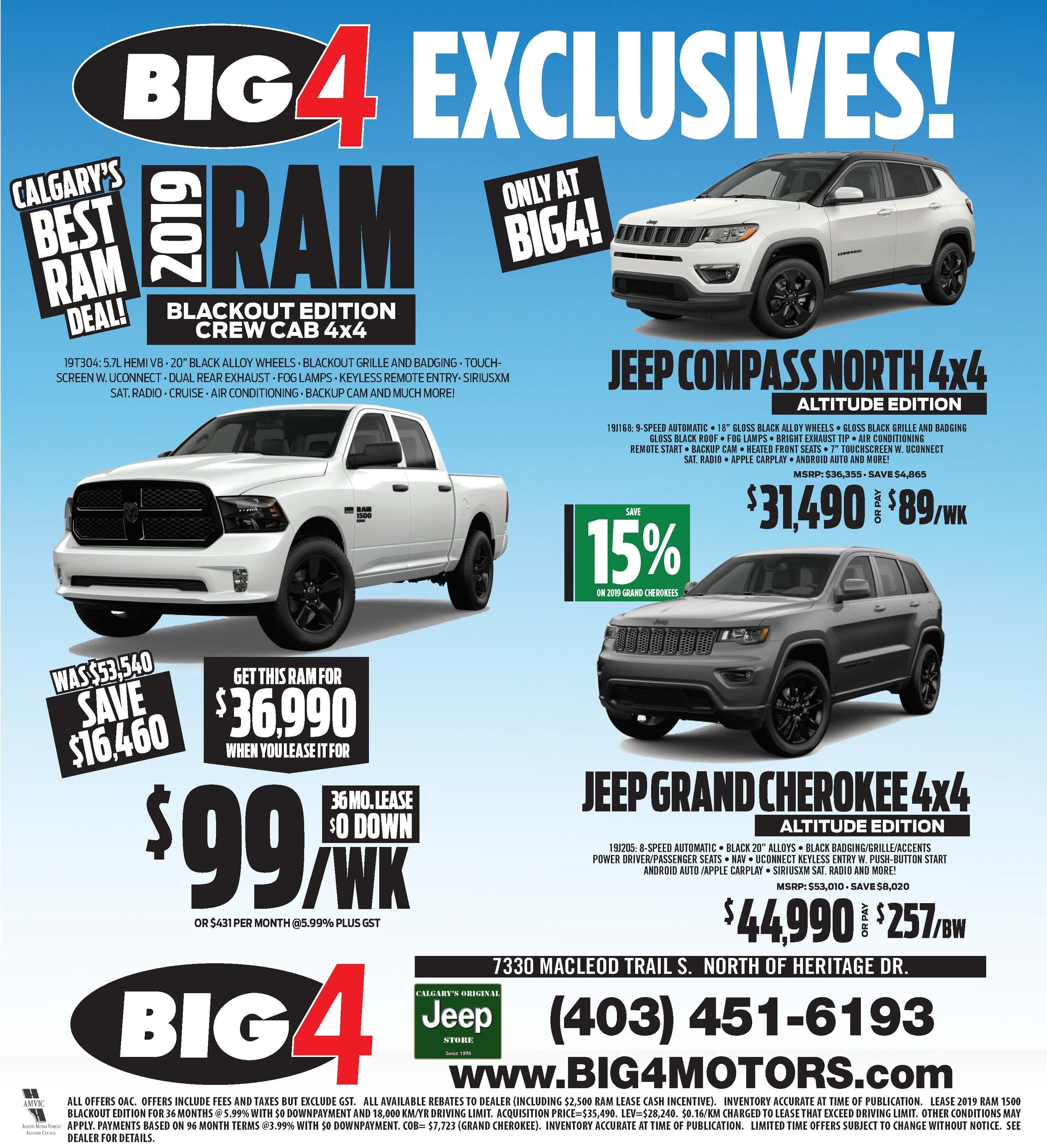 Big Blue Auto >> New 2018 Vehicle Specials Big 4 Motors Ltd Chrysler Big Blue Auto >> New 2018 Vehicle Specials Big 4 Motors Ltd Chrysler