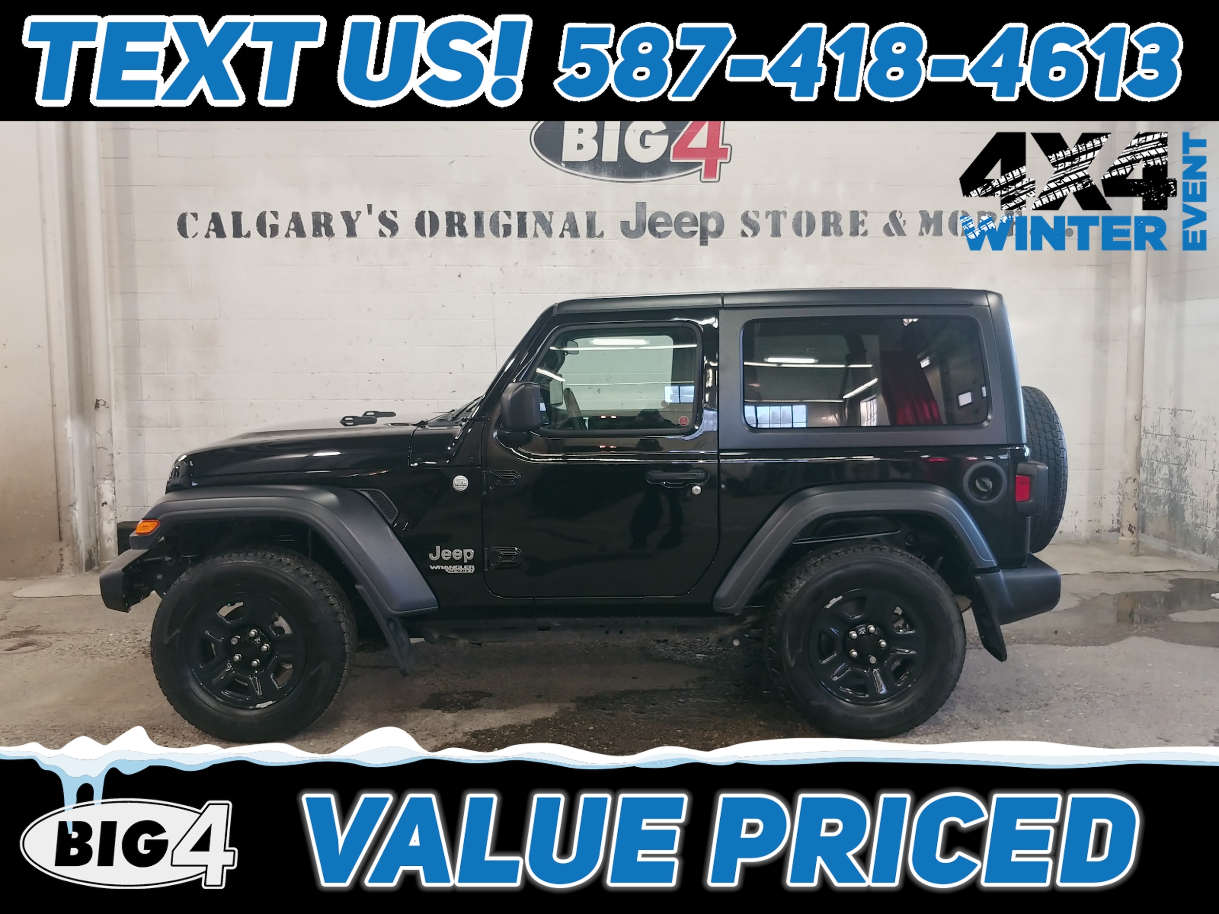 Used 2018 Jeep Wrangler Sport For Sale in Calgary (Highfield / Burns  Industrial) AB | Serving Red Deer, Airdrie, Chestermere & Okotoks |  VIN:1C4GJXAN8JW216191