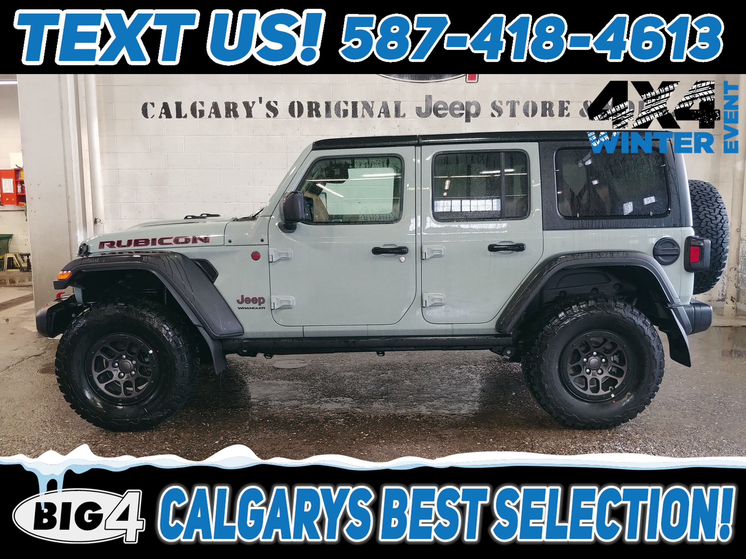 New 2023 Jeep 4 Door Wrangler Rubicon For Sale in Calgary (Highfield /  Burns Industrial) AB | Serving Red Deer, Airdrie, Chestermere & Okotoks |  VIN:1C4JJXFG9PW537696
