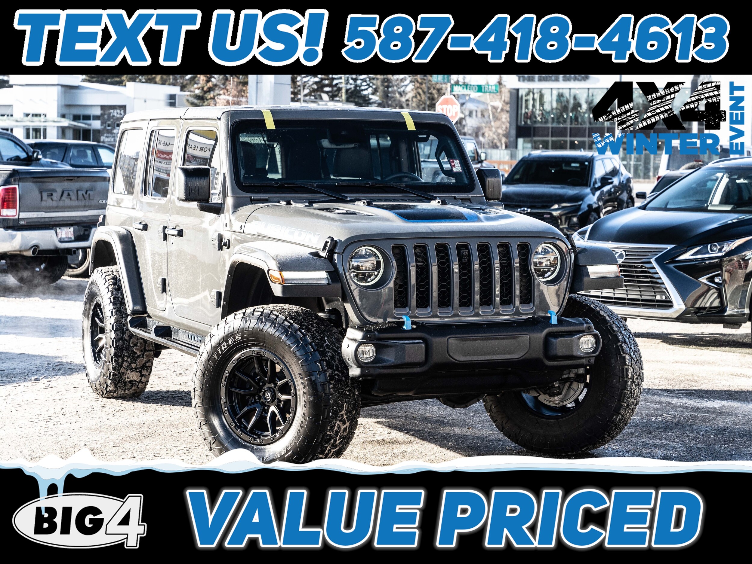 Used 2021 Jeep Wrangler Unlimited 4xe Rubicon For Sale in Calgary  (Highfield / Burns Industrial) AB | Serving Red Deer, Airdrie, Chestermere  & Okotoks | VIN:1C4JJXR63MW660845