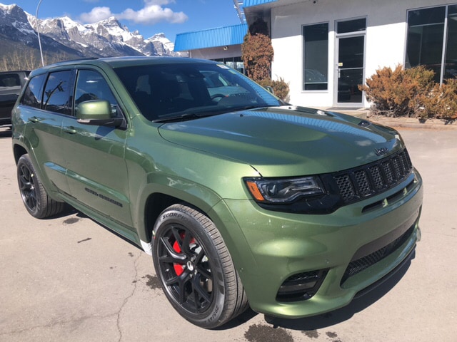 Grand Cherokee Srt For Sale >> New 2019 Jeep Grand Cherokee Srt F8 Green Metallic Adaptive Cruise Pano Roof Br Stk 19 7612 For Sale In Canmore Near Calgary Alberta Canmore Grand Cherokee Srt For Sale >> New 2019 Jeep Grand Cherokee Srt F8 Green Metallic Adaptive Cruise Pano Roof Br Stk 19 7612 For Sale In Canmore Near Calgary Alberta Canmore
