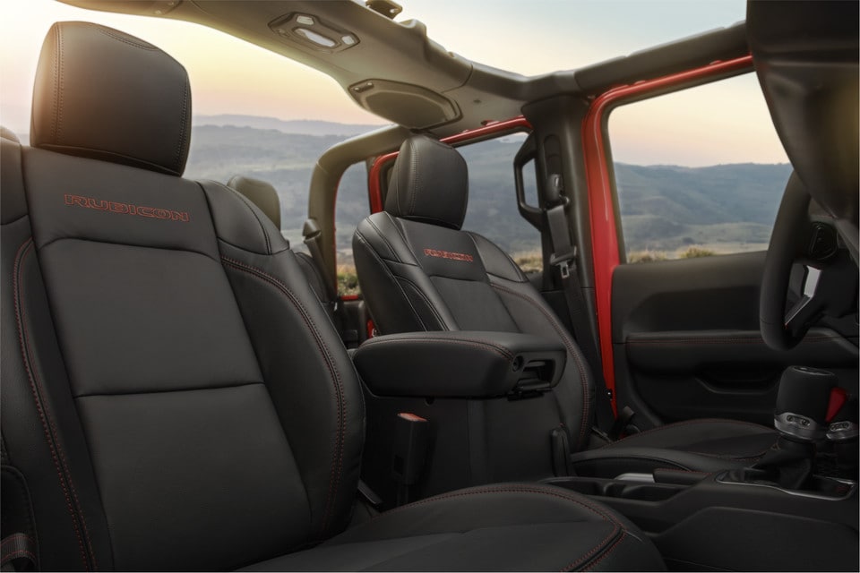 view of the dashboard and seats of a 2023 Jeep Gladiator