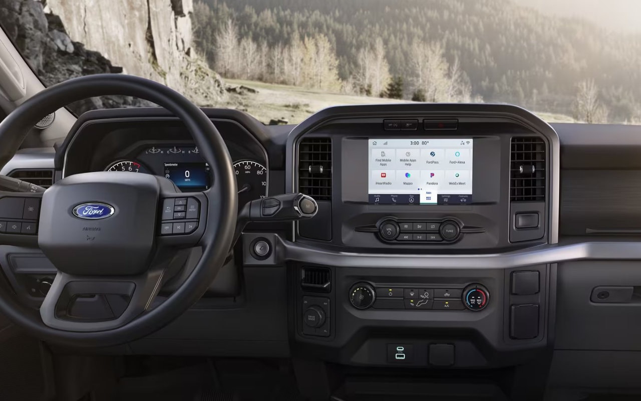 dashboard view of a 2023 Ford F-150