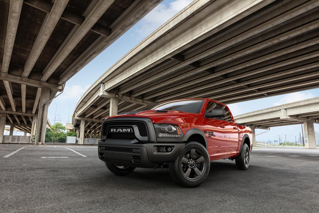 three quarter front view of the 2019 RAM 1500 Classic