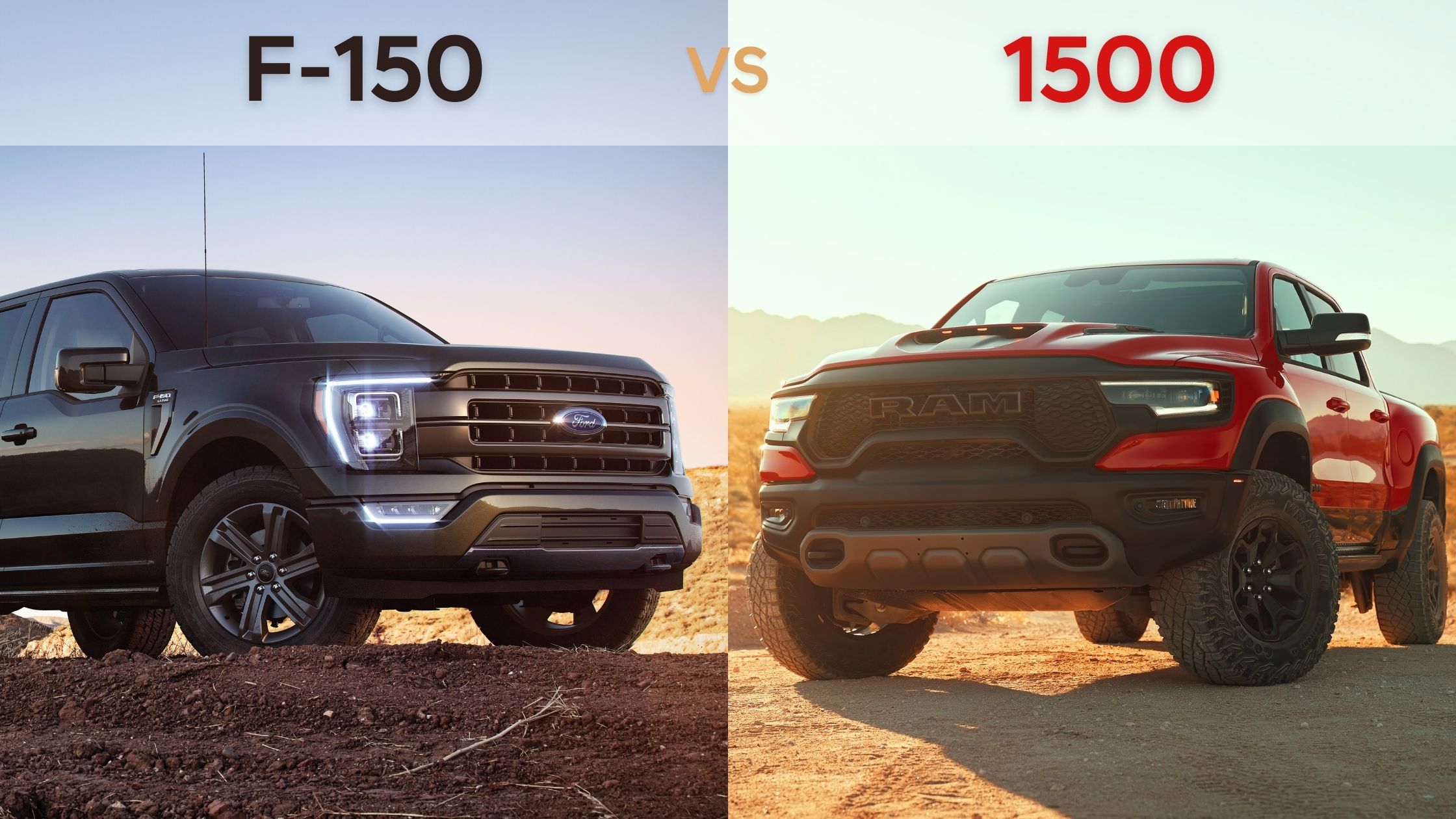 Le duel des bêtes d’acier : Ford F-150 2022 vs RAM 1500 2022
