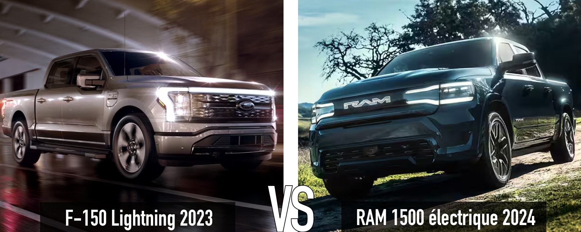 Ram 1500 2024 électrique vs Ford F-150 2023 Lightning