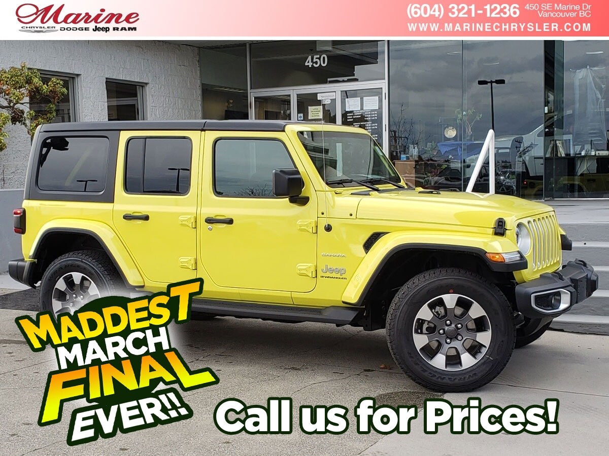 New 2023 New Jeep Wrangler Unlimited For Sale/Lease Vancouver BC | Stock#  68P1269 1C4HJXEN5PW511269