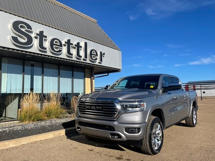 Featured new 2022 Ram 1500 Limited Longhorn 4x4 Crew Cab 144.5 in. WB for sale in Stettler, AB