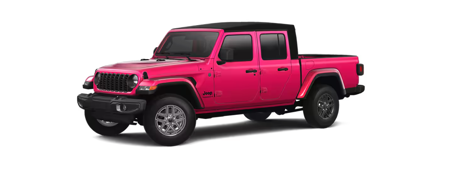 A Jeep Gladiator Sport S in Pink