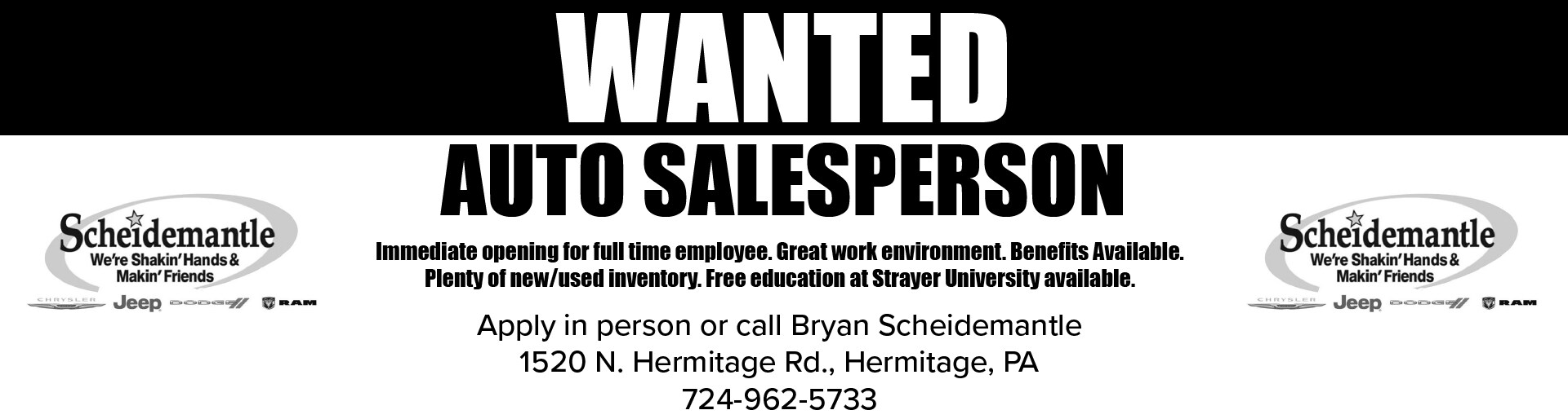 Scheidemantle Motors New & Used Car Dealer Hermitage, PA.