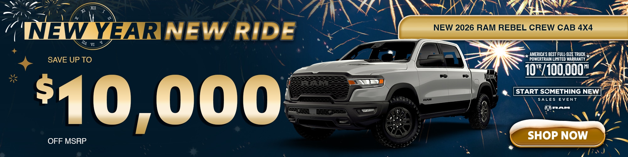 New 2026 RAM Rebel Crew Cab 4x4