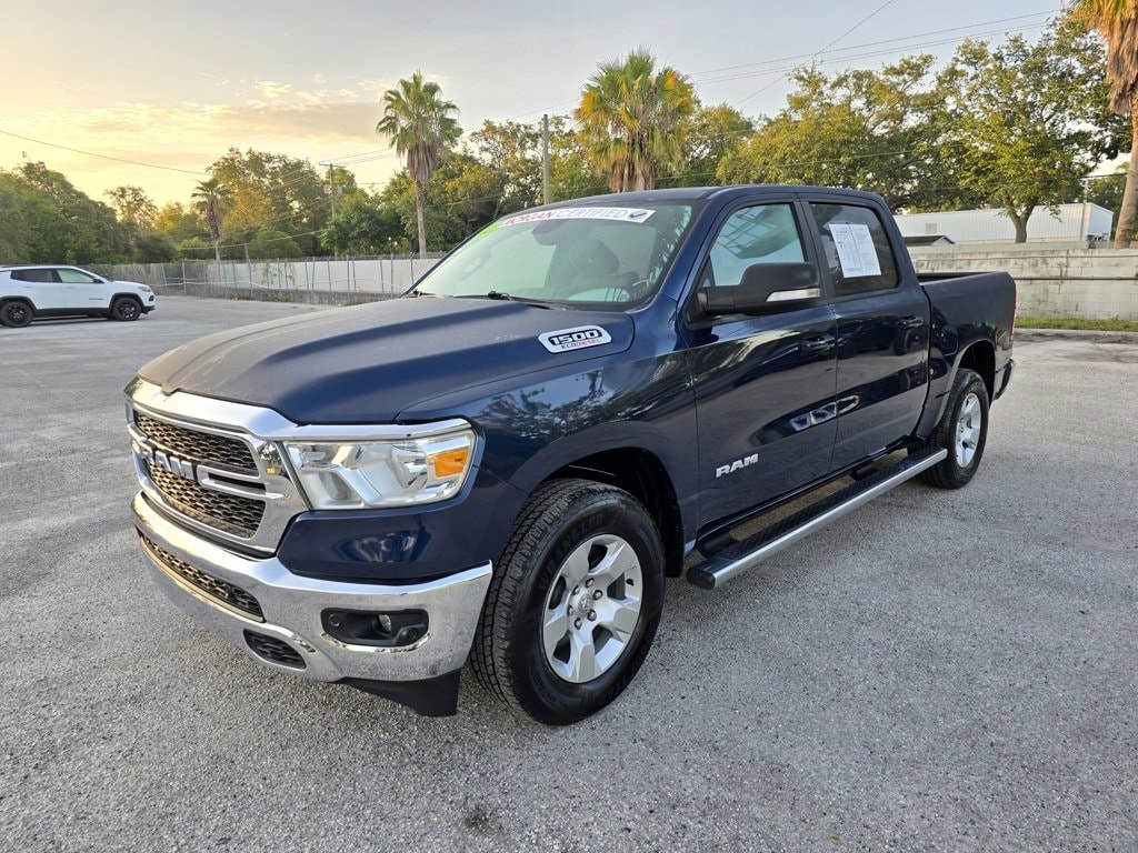 Certified 2022 RAM Ram 1500 Pickup Big Horn/Lone Star with VIN 1C6RREFM5NN452225 for sale in Tampa, FL