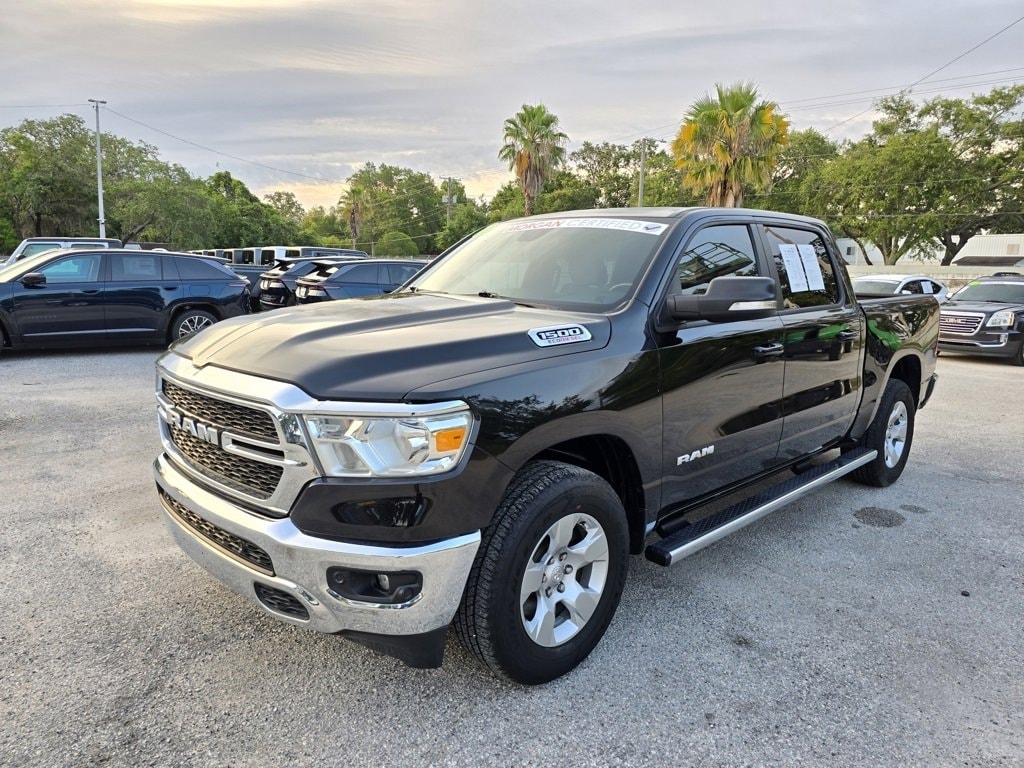 Certified 2022 RAM Ram 1500 Pickup Big Horn/Lone Star with VIN 1C6RREFM5NN452192 for sale in Tampa, FL
