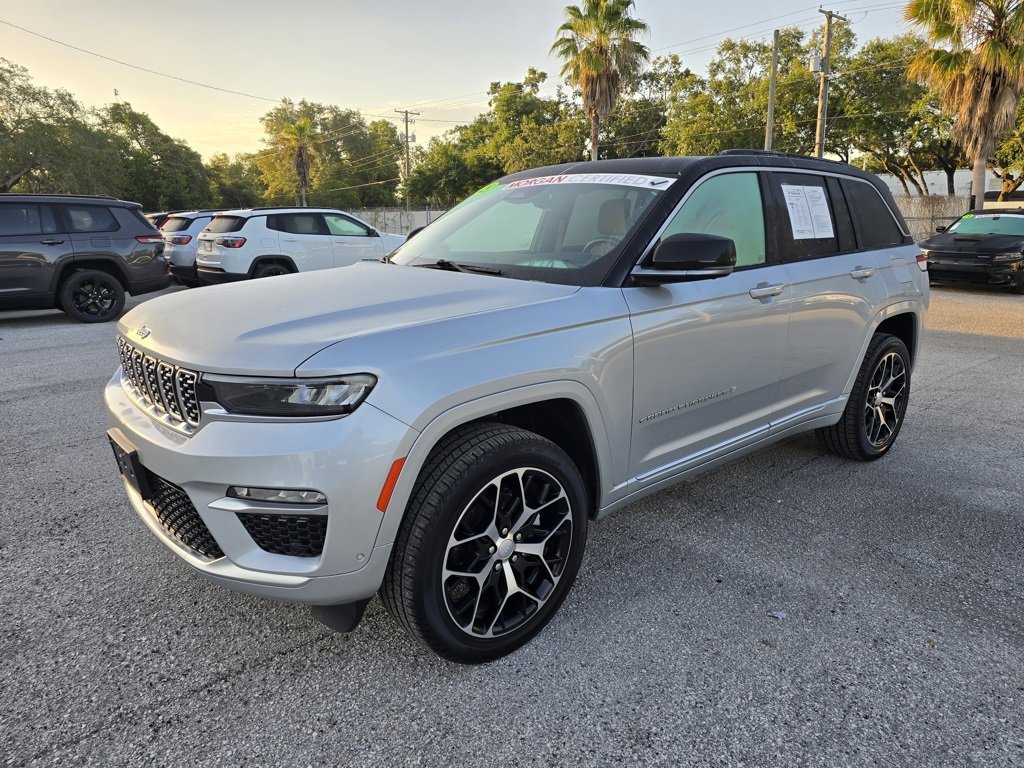 Certified 2025 Jeep Grand Cherokee Summit Reserve with VIN 1C4RJHEG5S8624390 for sale in Tampa, FL