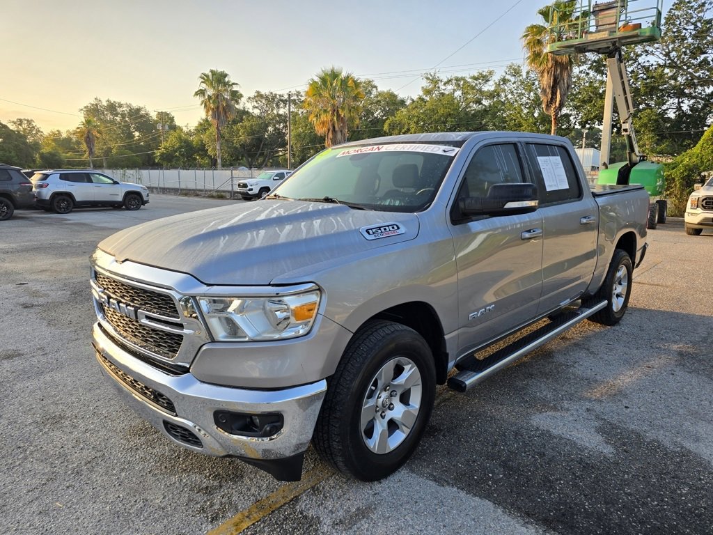 Certified 2022 RAM Ram 1500 Pickup Big Horn/Lone Star with VIN 1C6RREFM4NN452202 for sale in Tampa, FL