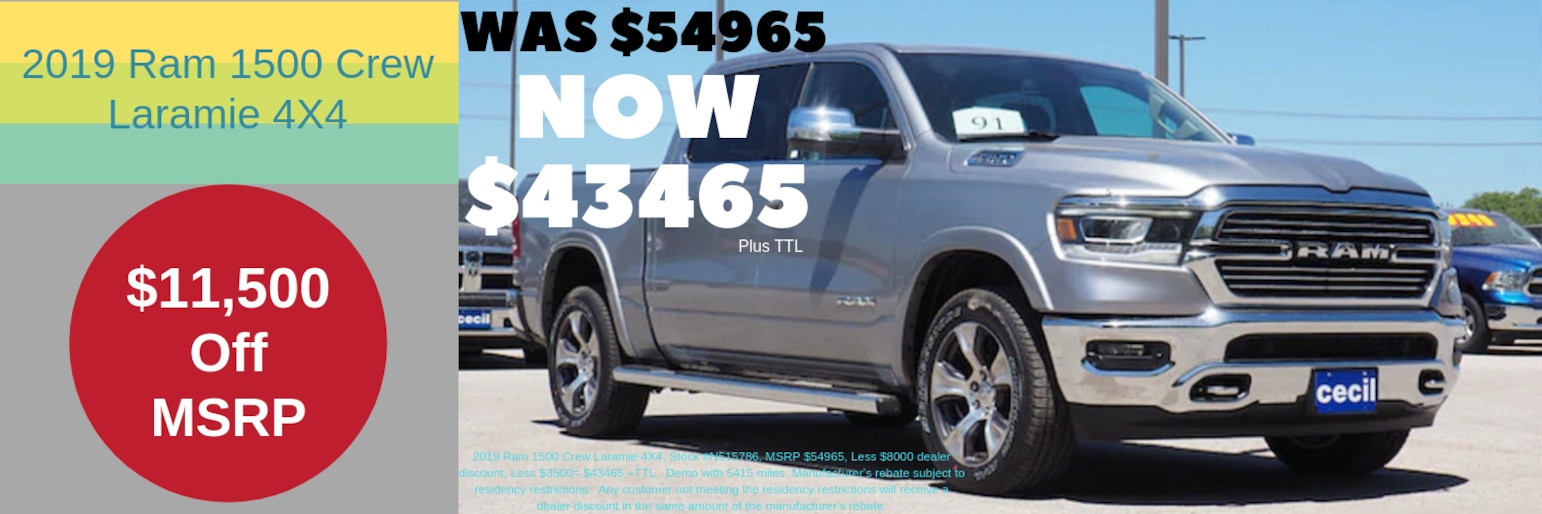 Cecil Atkission Chrysler Dodge Jeep Ram Dealership Marble Falls