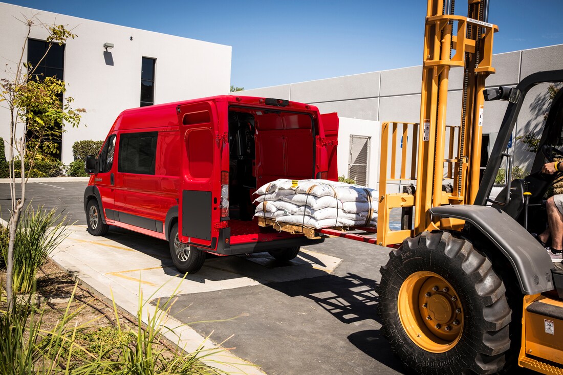 New Ram Promaster being loaded with cargo