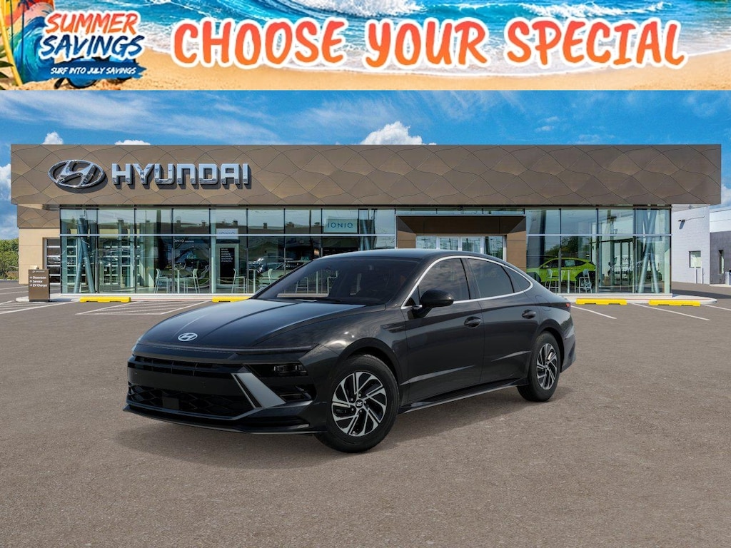 New 2026 Hyundai Sonata Hybrid Blue Sedan
