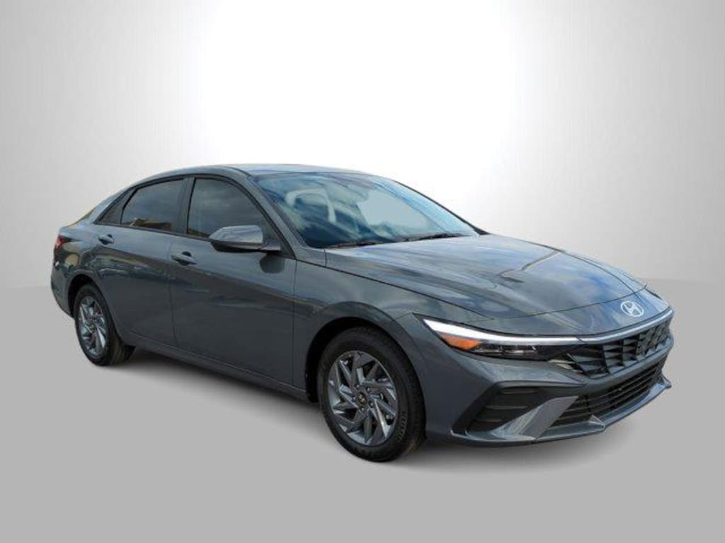 New 2026 Hyundai Elantra Hybrid Blue Sedan