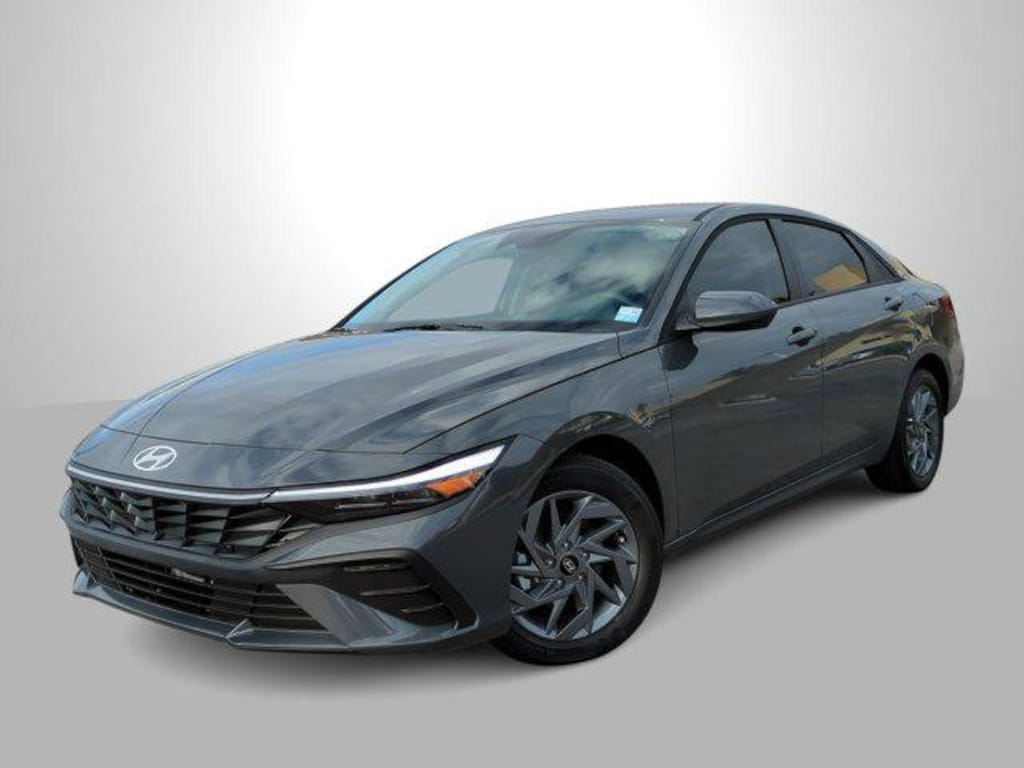 New 2026 Hyundai Elantra Hybrid Blue Sedan