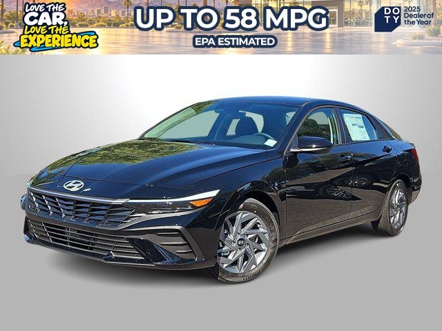 New 2026 Hyundai Elantra Hybrid Blue Sedan