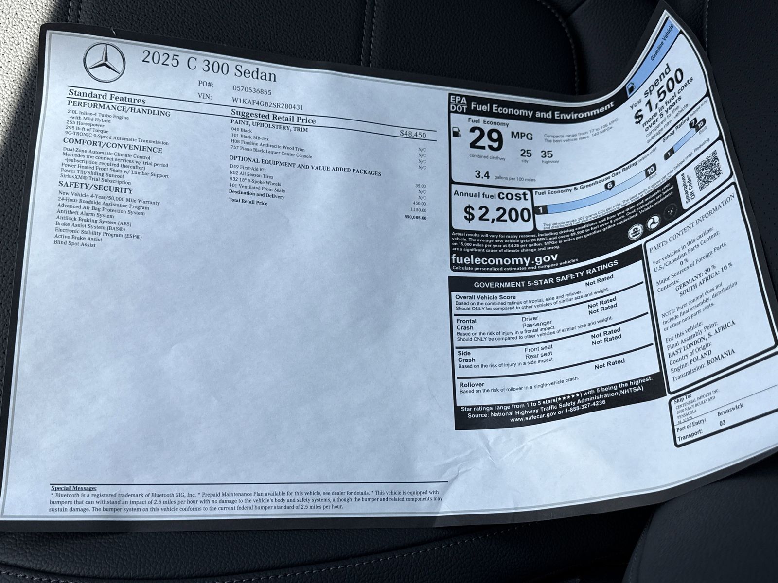 2025 Mercedes-Benz C-Class Sedan C 300 - Photo 32