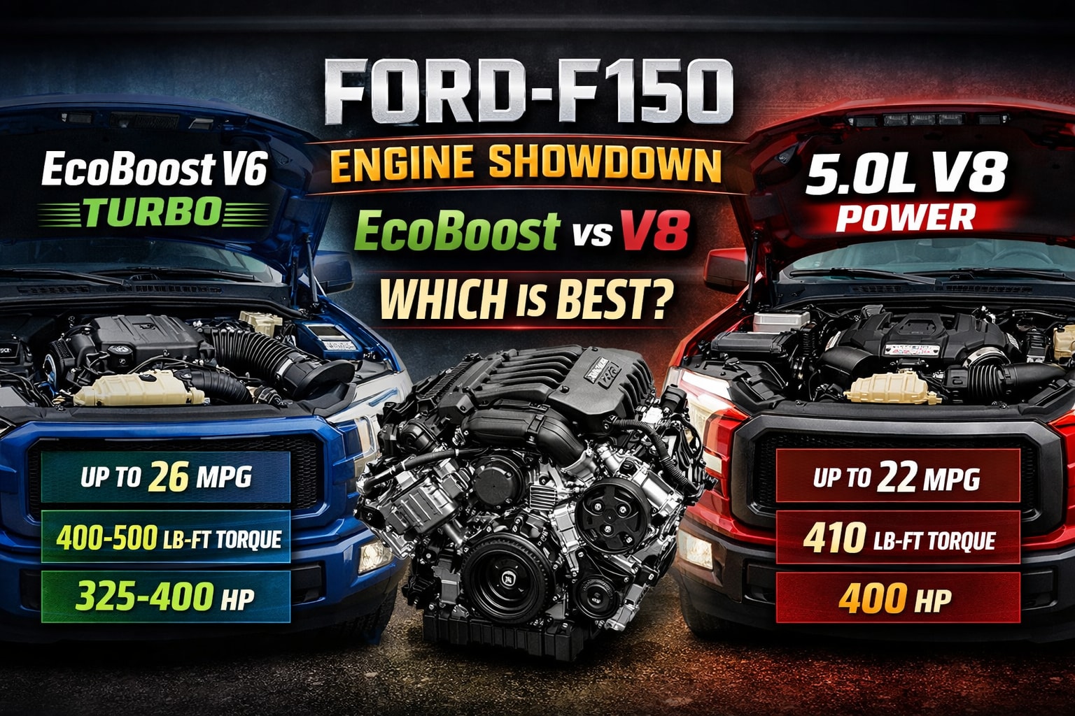 Ford F-150 engine comparison EcoBoost vs V8