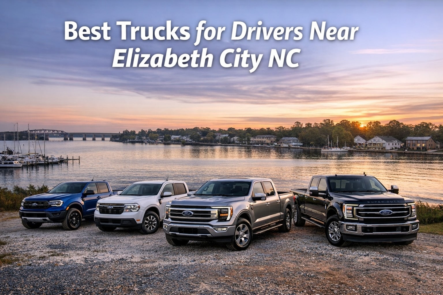 Best Ford trucks for drivers near Elizabeth City NC including F-150 Ranger Maverick and Super Duty