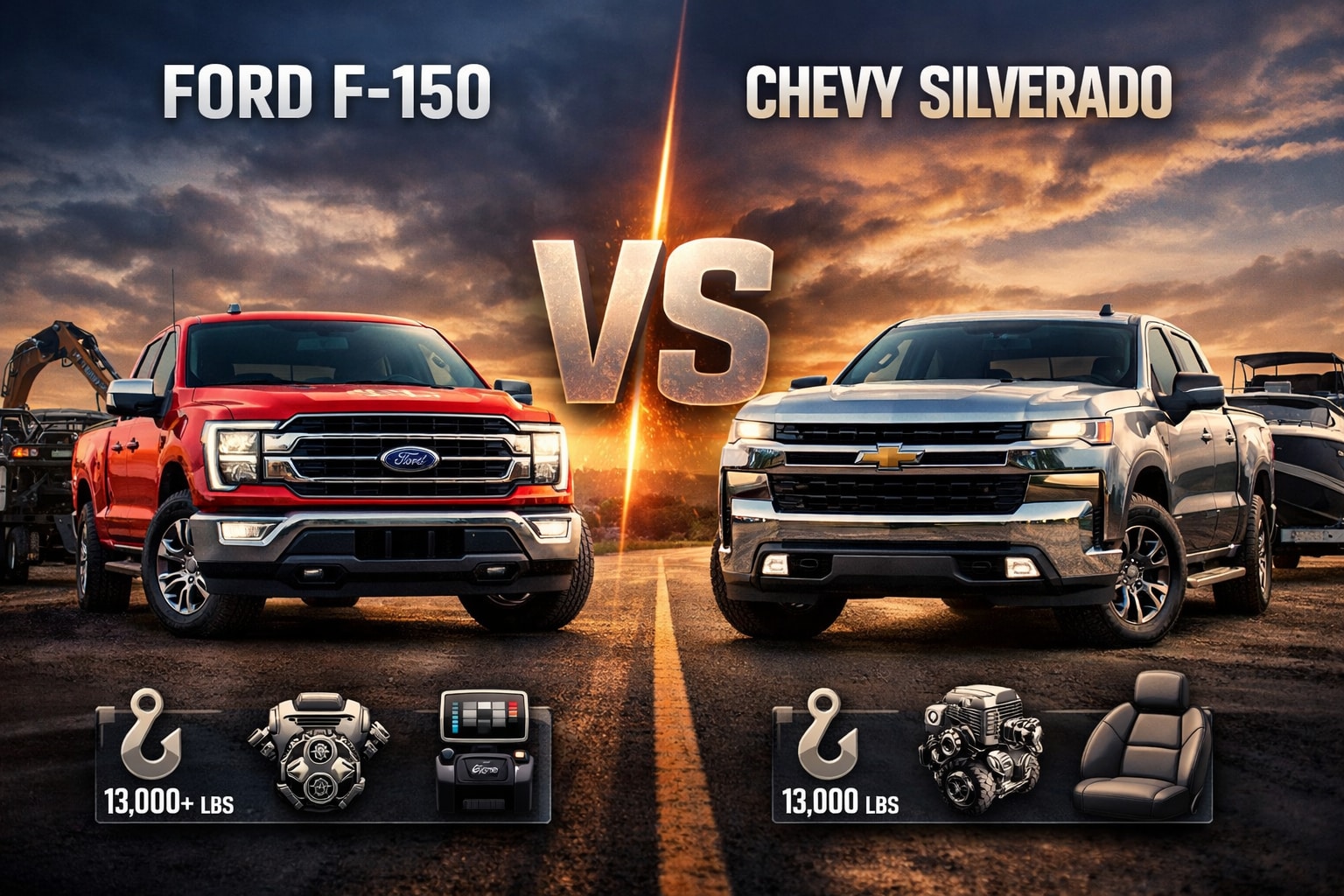Ford F-150 vs Chevy Silverado truck comparison