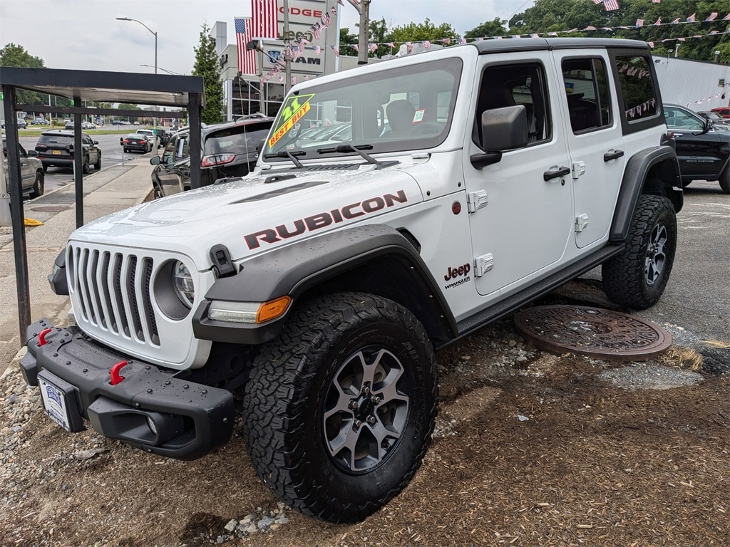 Used 2021 Jeep Wrangler Unlimited Rubicon with VIN 1C4HJXFGXMW651202 for sale in Cranston, RI