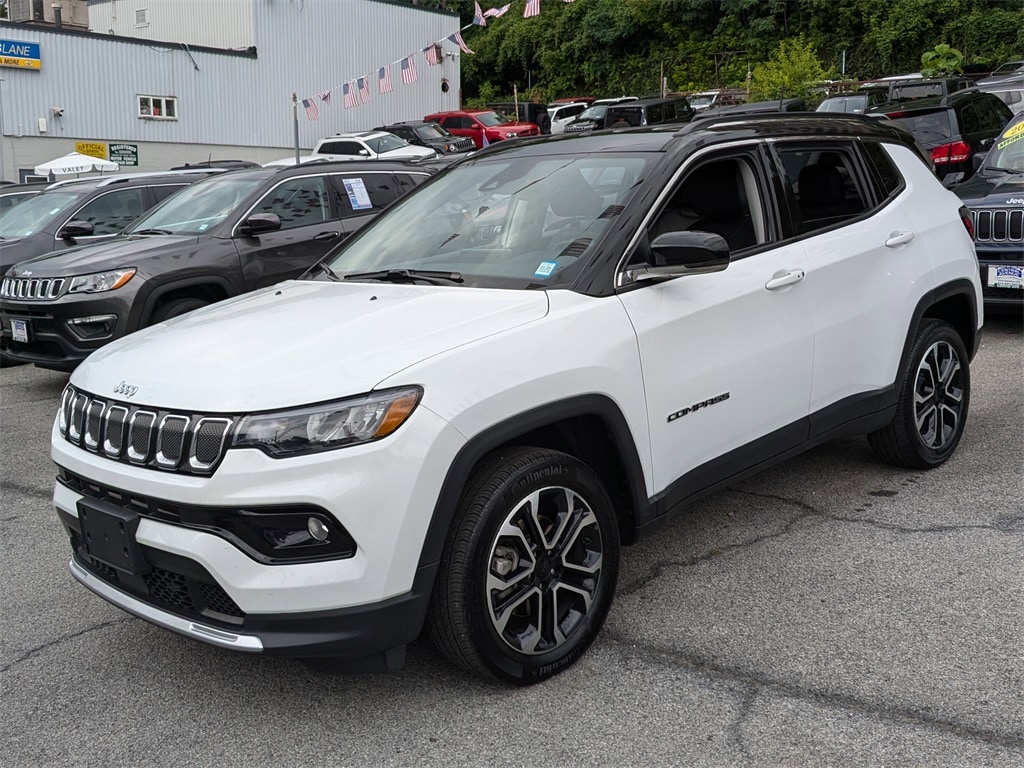 Used 2022 Jeep Compass Limited with VIN 3C4NJDCB3NT167034 for sale in Cranston, RI